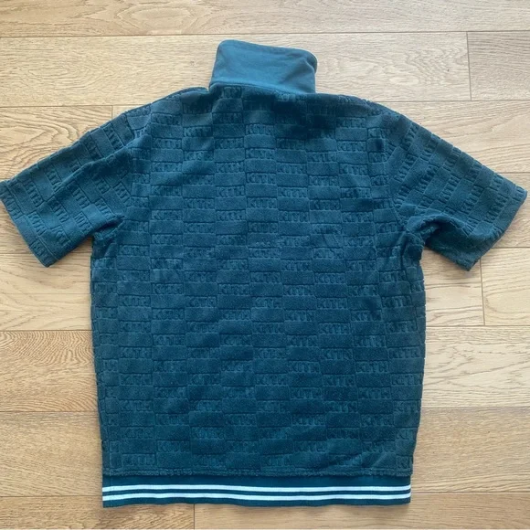Kith Velour Terry Logo Polo Shirt Retro Streetwear Summer - Picture 9 of 9